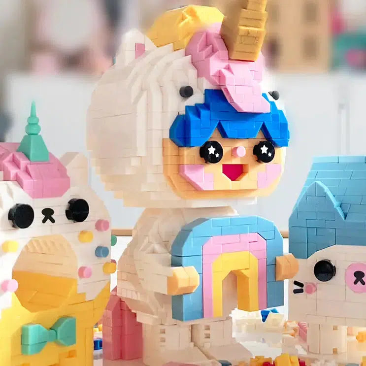 Momiji - Rainbow Unicorn mini bricks set | nzweekend