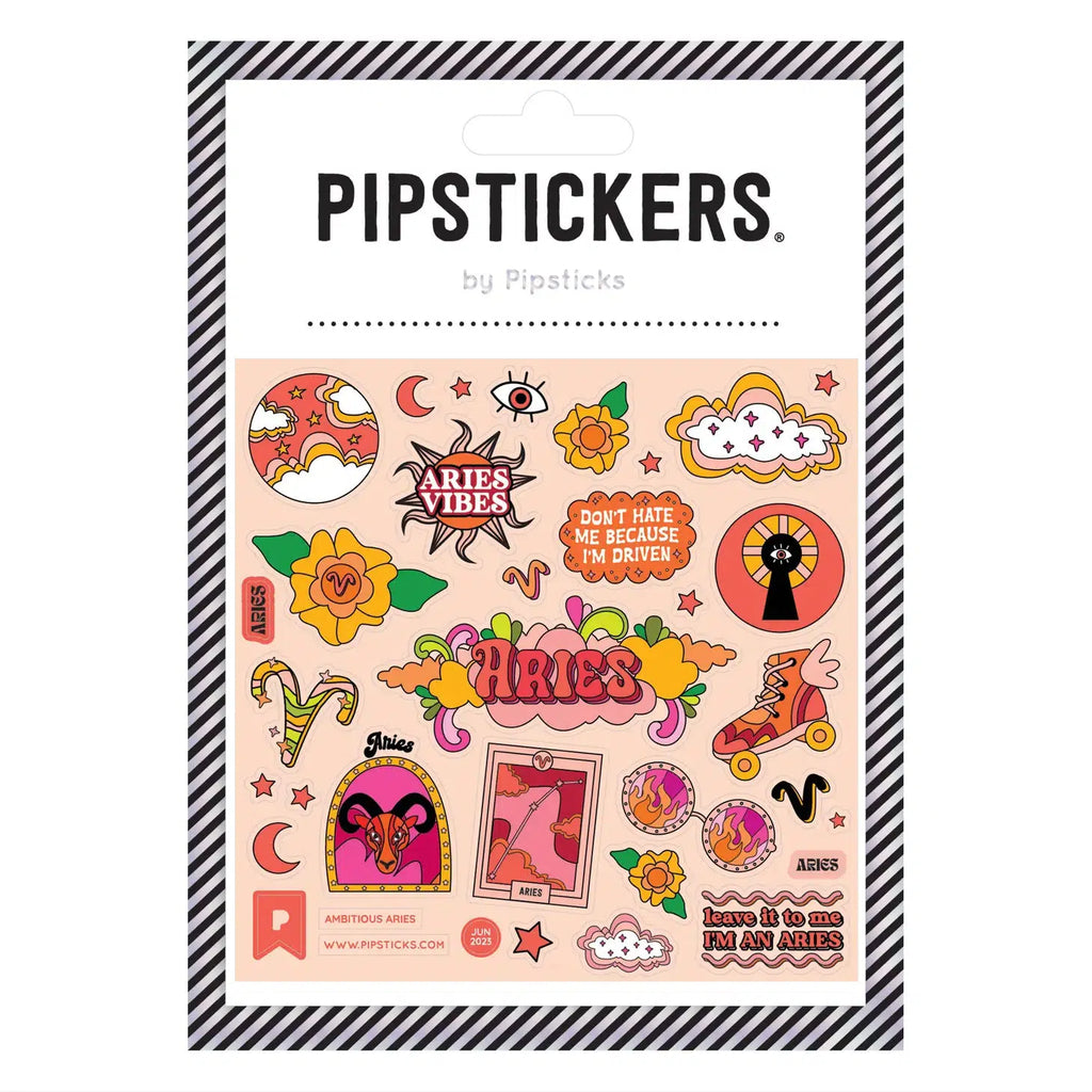 Pipsticks - Ambitious Aries glow-in-the-dark sticker sheet | nzweekend