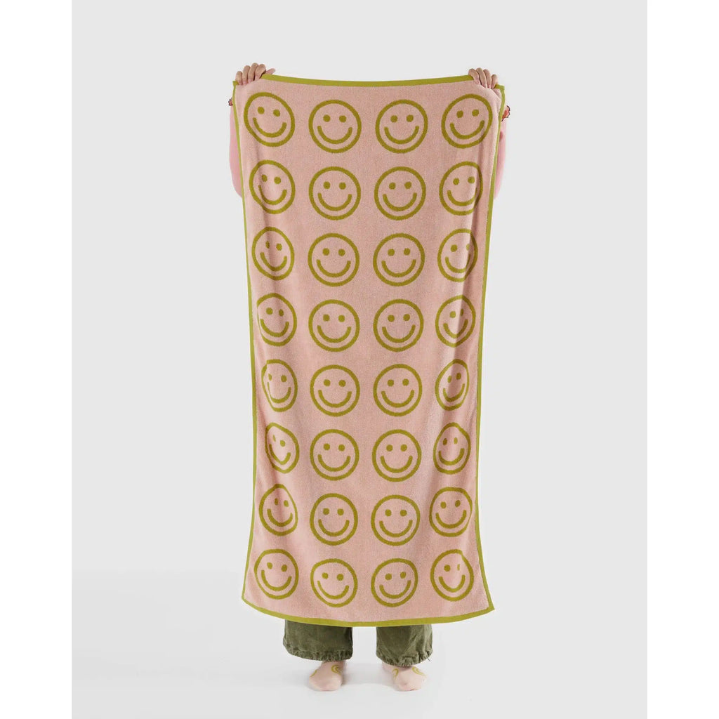 Baggu - Bath towel - Ochre Happy | nzweekend