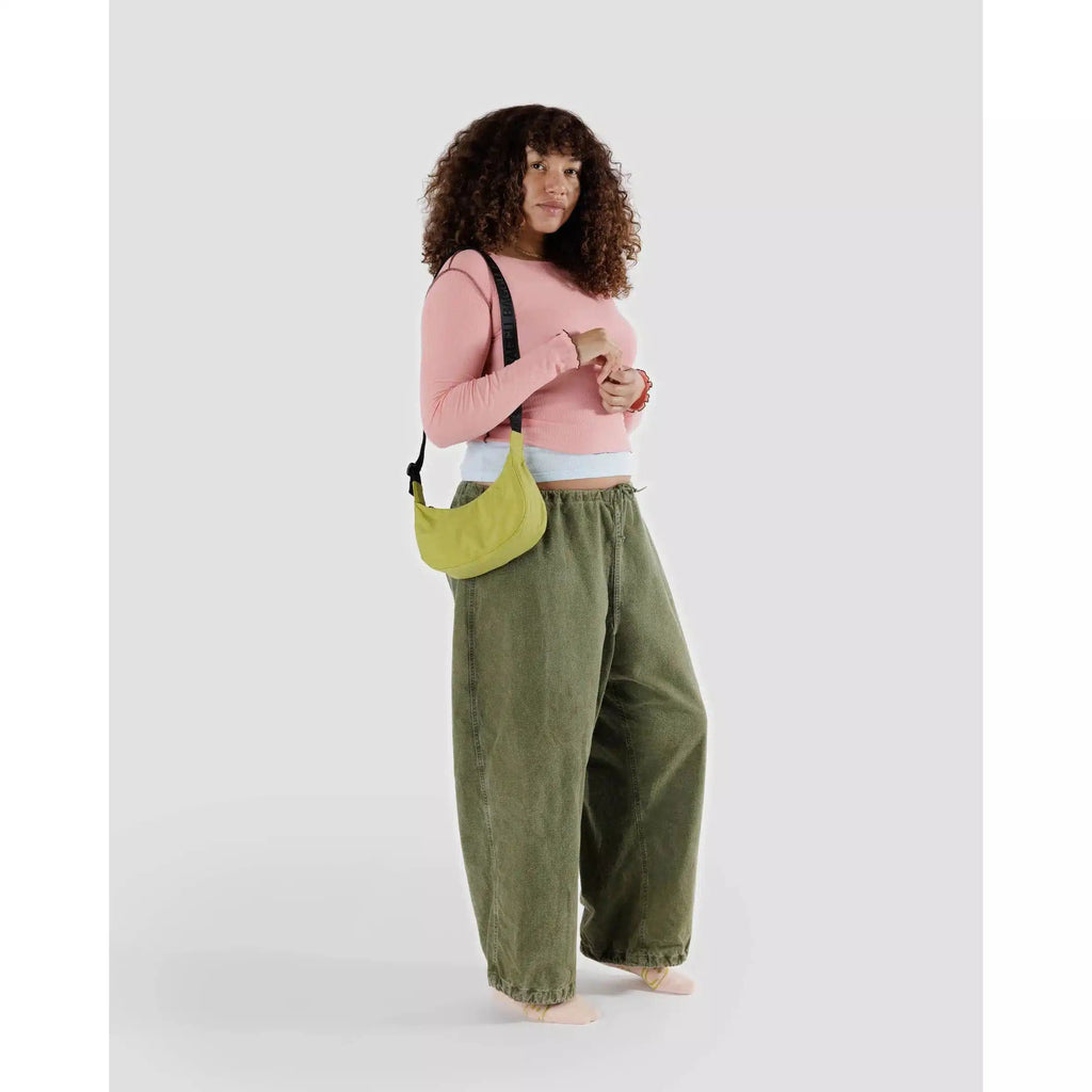 Baggu - Small Nylon Crescent bag - Lemongrass | nzweekend