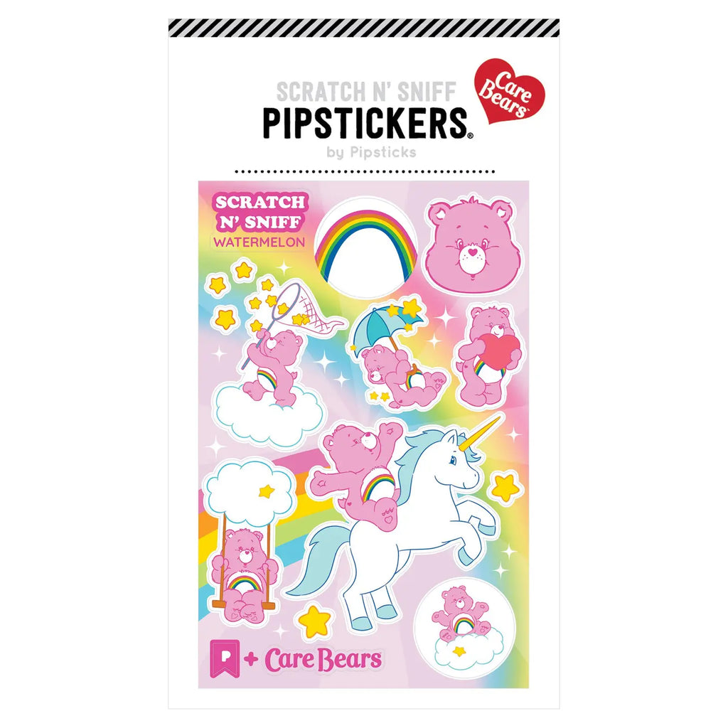 Pipsticks - Care Bears Sending Cheer Bear scratch 'n' sniff sticker sheet | nzweekend