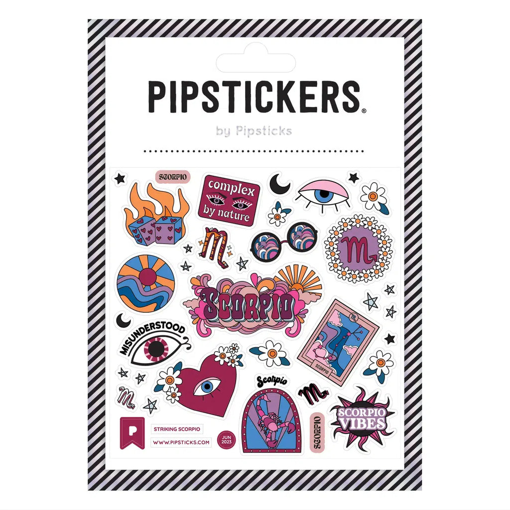 Pipsticks - Striking Scorpio glow-in-the-dark sticker sheet | nzweekend