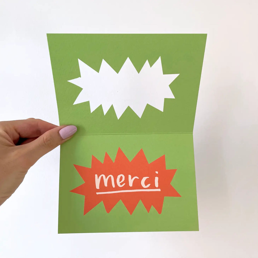 Rumble Cards - Merci die-cut thank you card | nzweekend