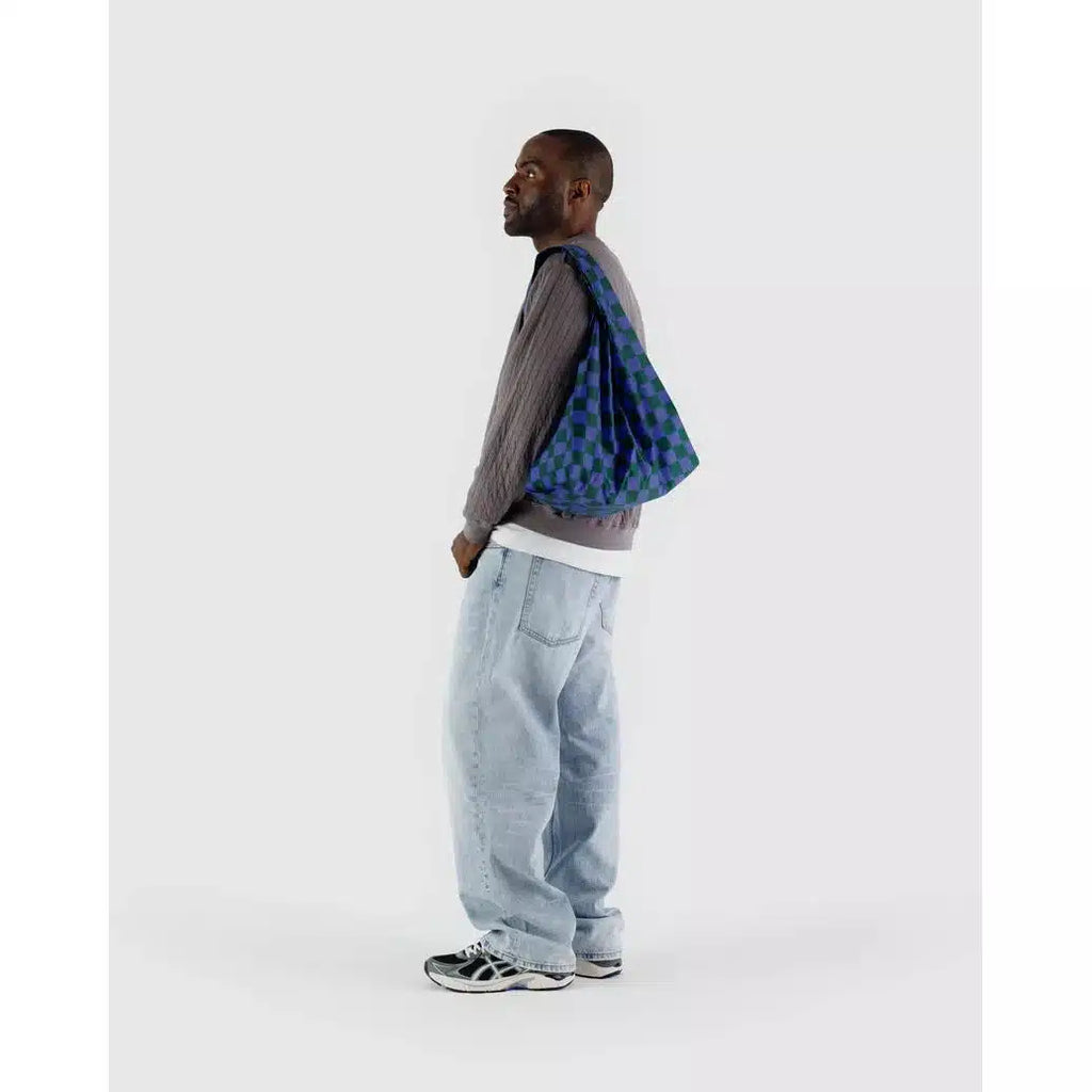 Baggu - Standard Baggu reusable bag - Iris Green Check | nzweekend