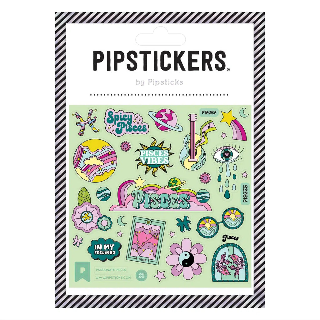 Pipsticks - Passionate Pisces glow-in-the-dark sticker sheet | nzweekend