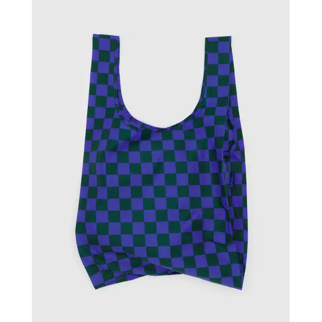 Baggu - Standard Baggu reusable bag - Iris Green Check | nzweekend