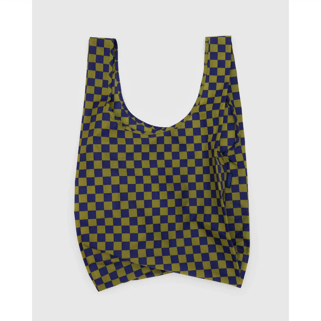 Baggu - Standard Baggu reusable bag - Pear Navy Check | nzweekend