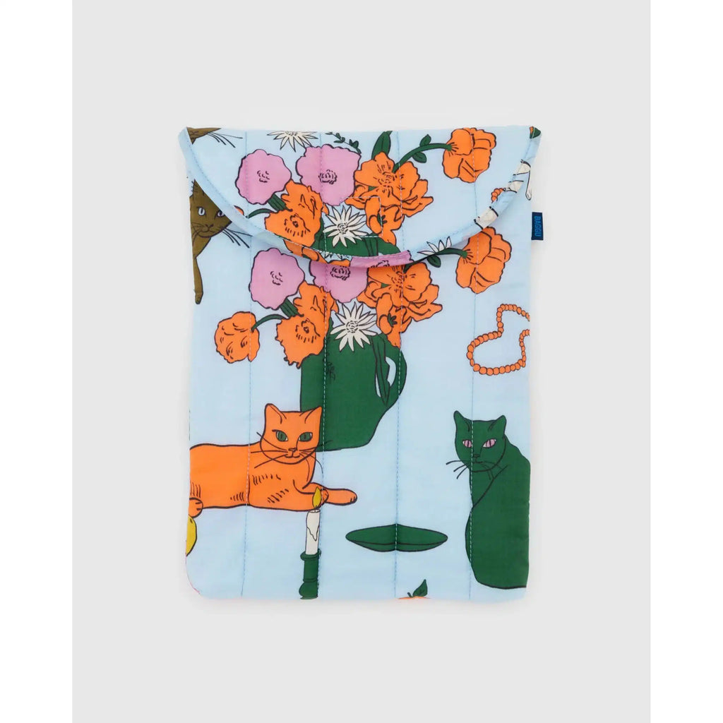 Baggu - Puffy laptop sleeve 13in / 14in - Table Cats | nzweekend