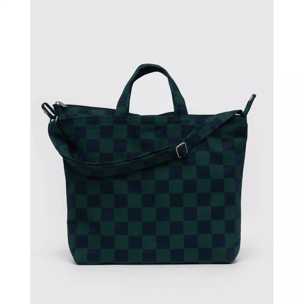 Baggu - Horizontal zip duck bag - Navy Green Check | nzweekend