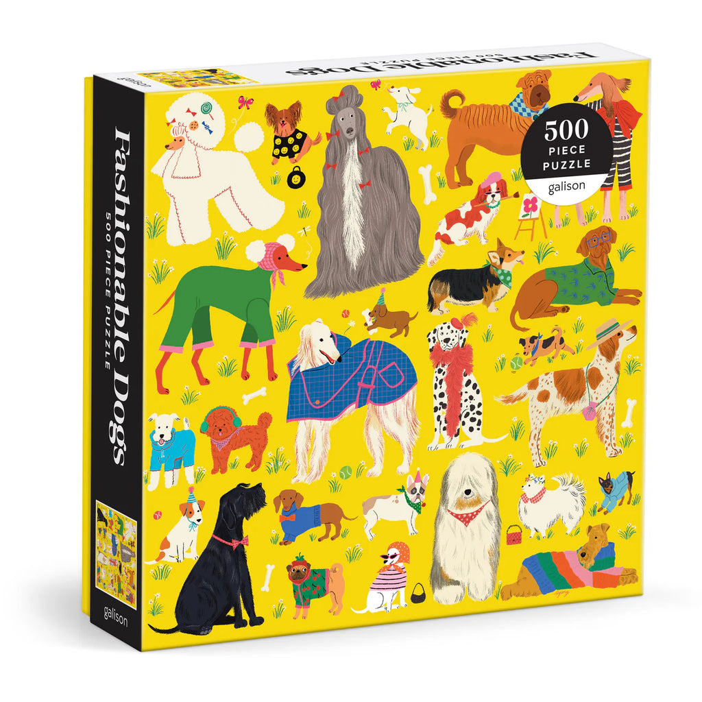 Galison - Fashionable Dogs jigsaw puzzle - 500 pieces | nzweekend