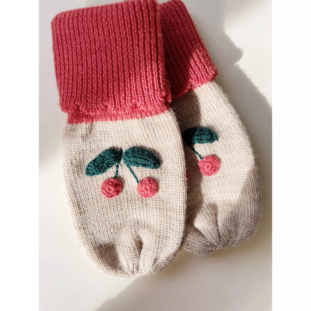 Konges Sløjd - Sonja merino knit mittens - Cherry | nzweekend