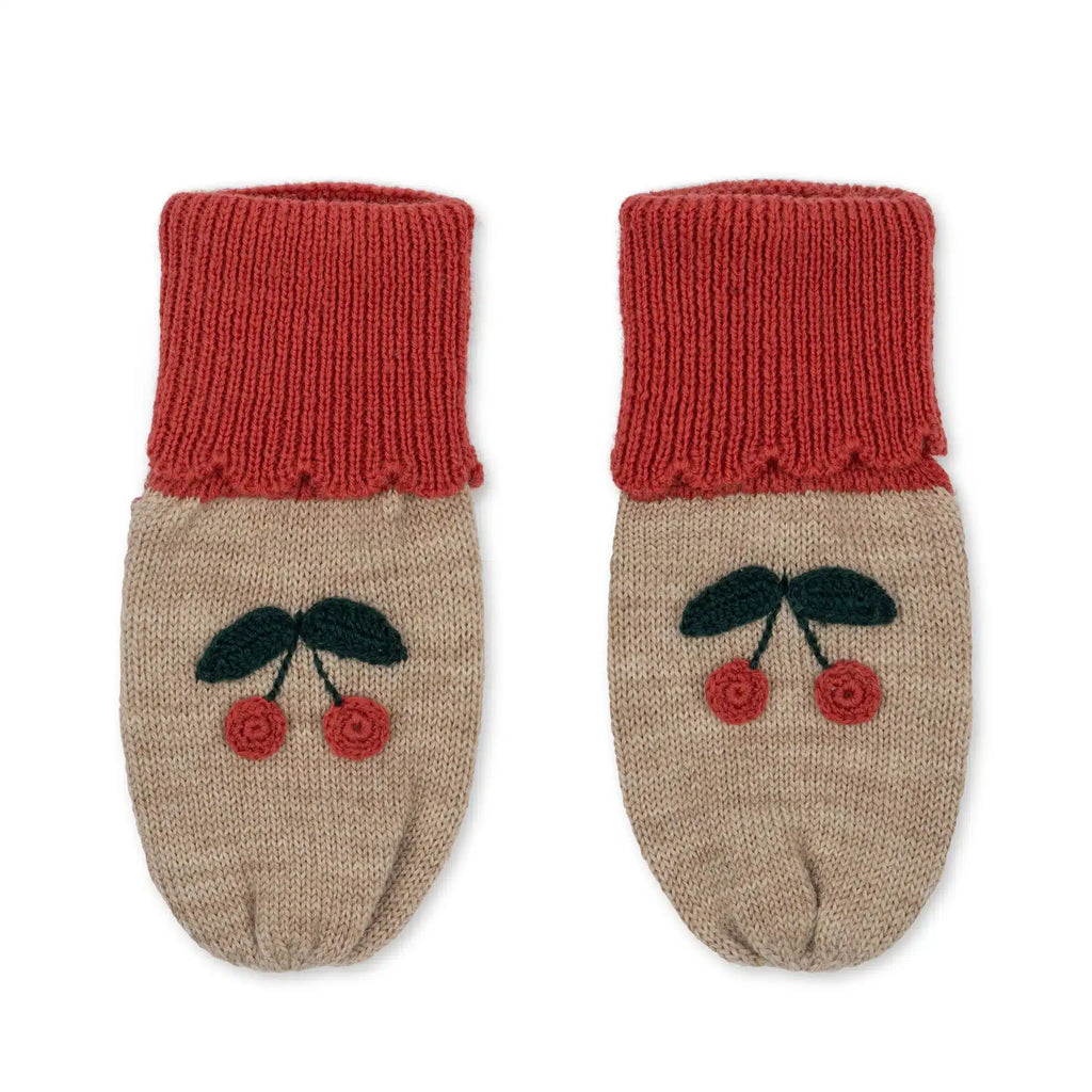 Konges Sløjd - Sonja merino knit mittens - Cherry | nzweekend