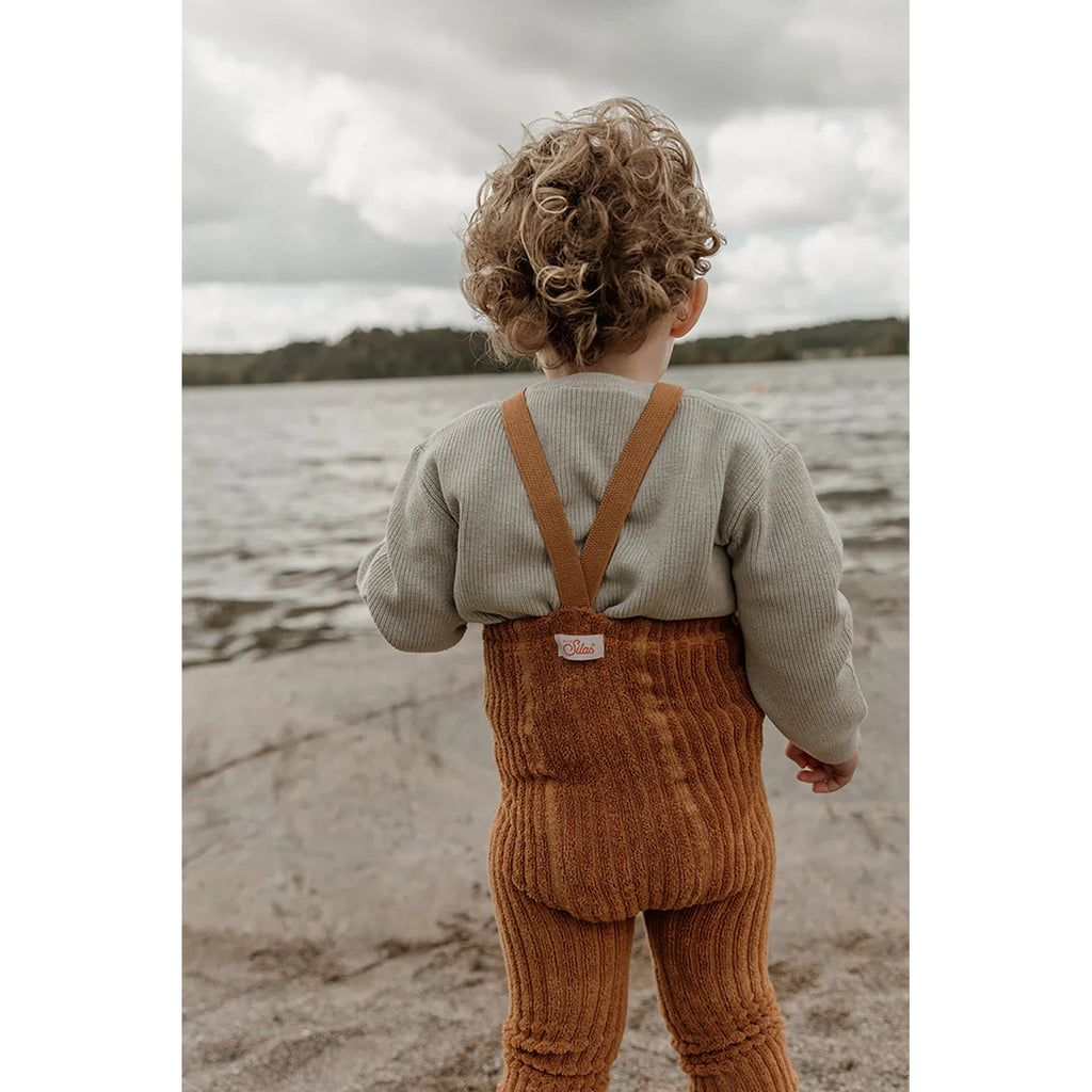 Silly Silas - Granny teddy footless tights with braces - Amber | nzweekend