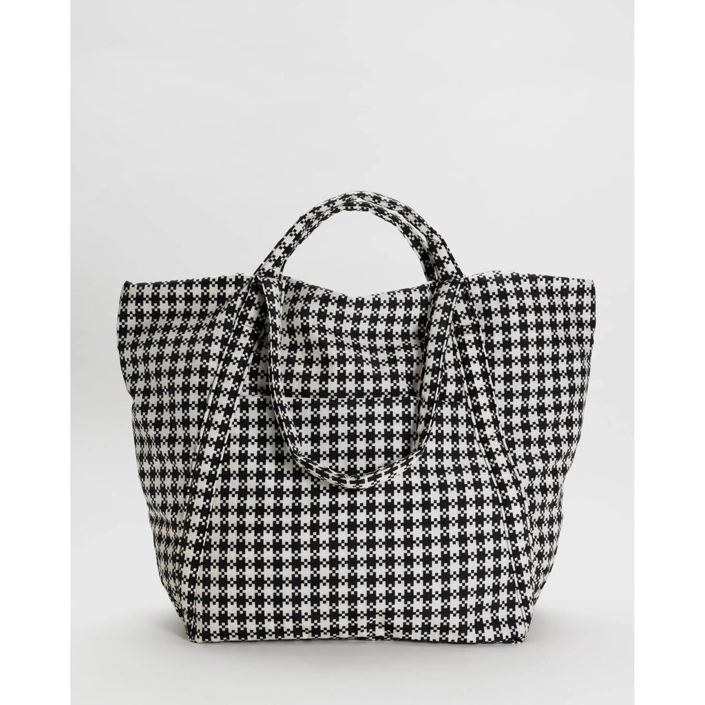 Baggu – Travel Cloud bag - Black & White Pixel Gingham | nzweekend