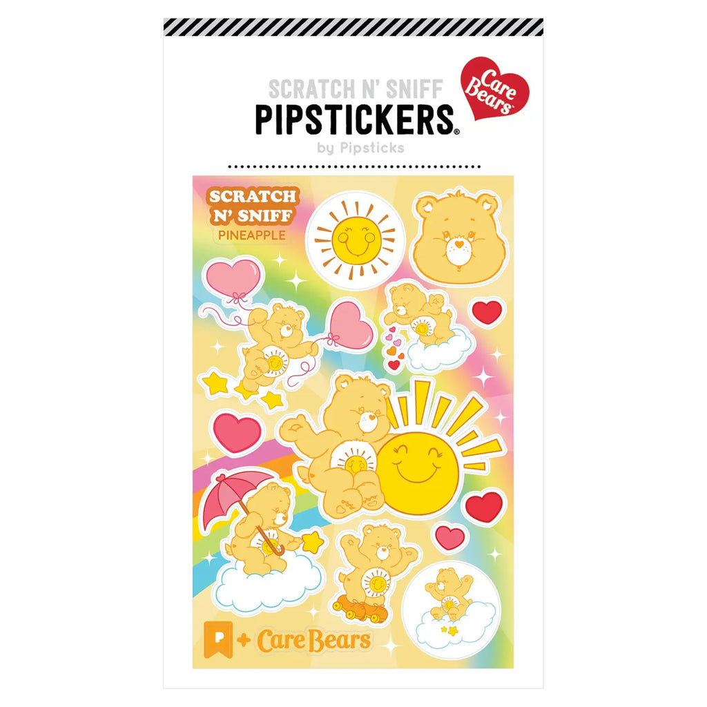 Pipsticks - Care Bears Sun & Funshine Bear scratch 'n' sniff sticker sheet | nzweekend