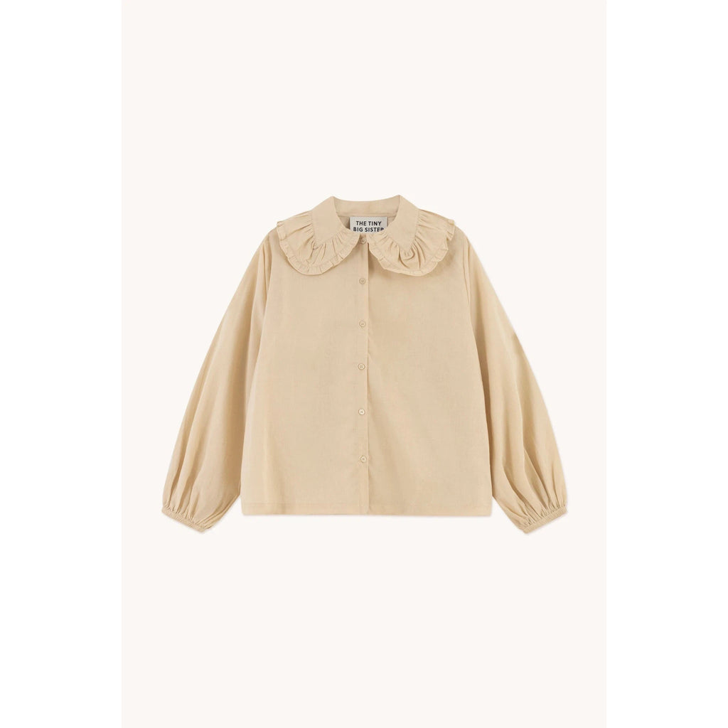 The Tiny Big Sister - Frill neck blouse - vanilla | nzweekend