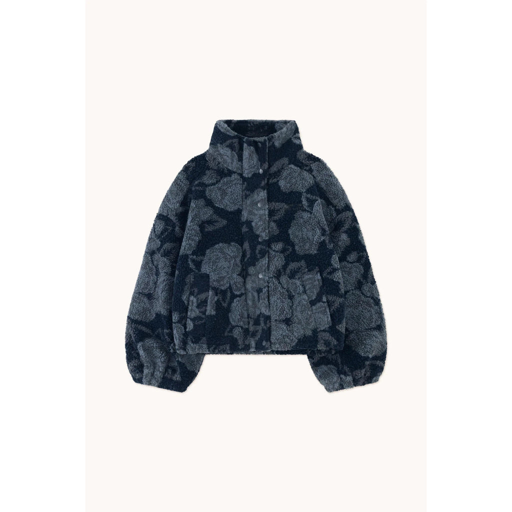 The Tiny Big Sister - Roses sherpa jacket - navy | nzweekend