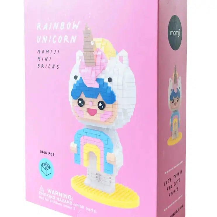 Momiji - Rainbow Unicorn mini bricks set | nzweekend