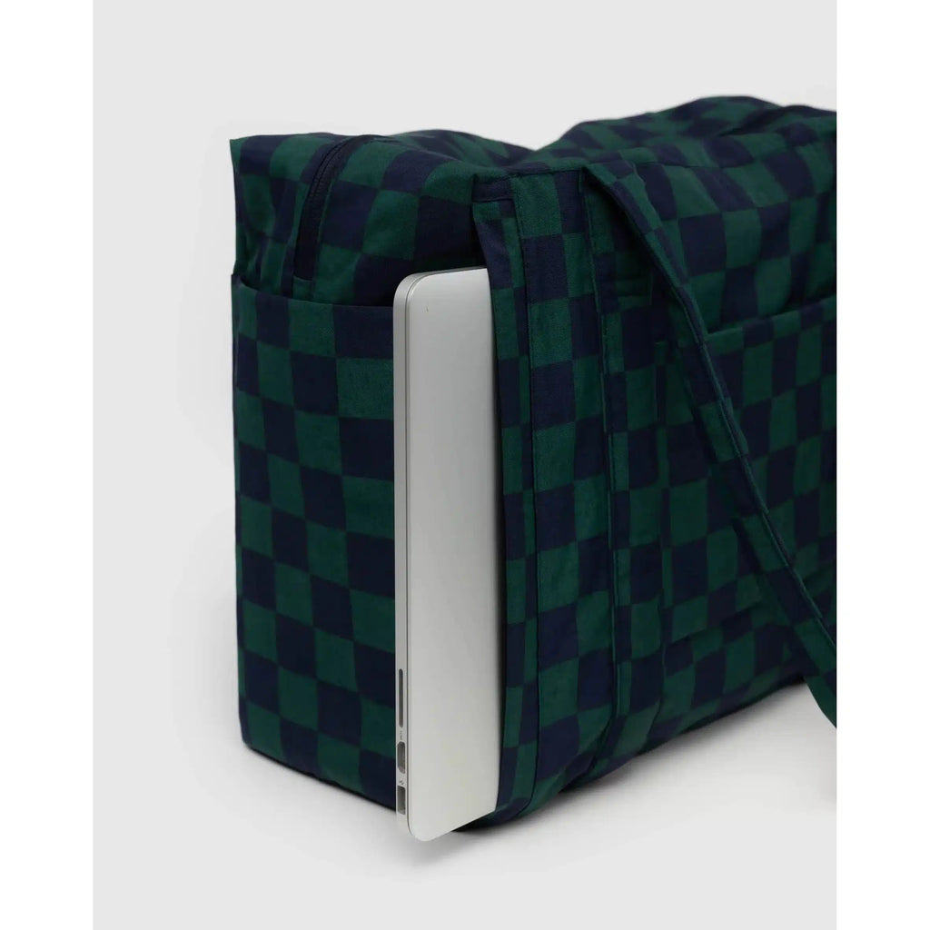 Baggu - Small Cloud Carry-On bag - Navy Green Check | nzweekend