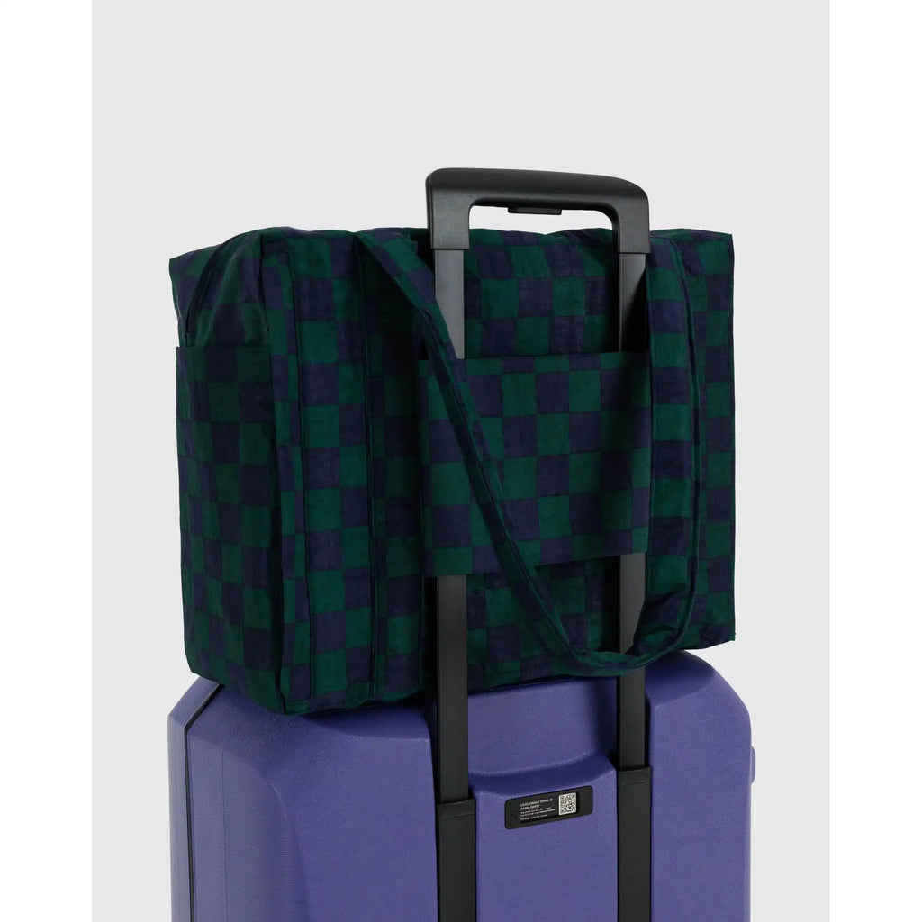 Baggu - Small Cloud Carry-On bag - Navy Green Check | nzweekend