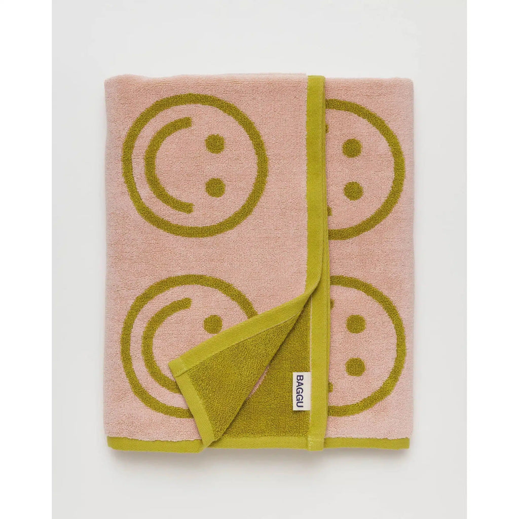 Baggu - Bath towel - Ochre Happy | nzweekend