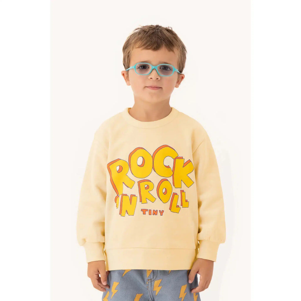 Tiny Cottons - Rock 'n' Roll sweatshirt - dusty yellow | nzweekend