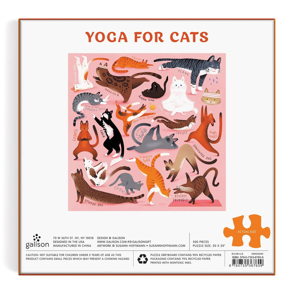 Galison - Yoga For Cats jigsaw puzzle - 500 pieces | nzweekend