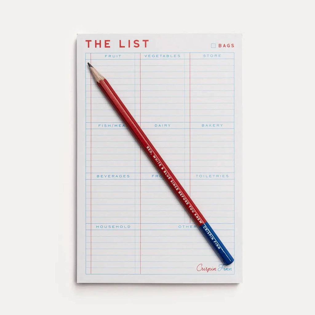 Crispin Finn - The List shopping planner notepad & pencil set | nzweekend