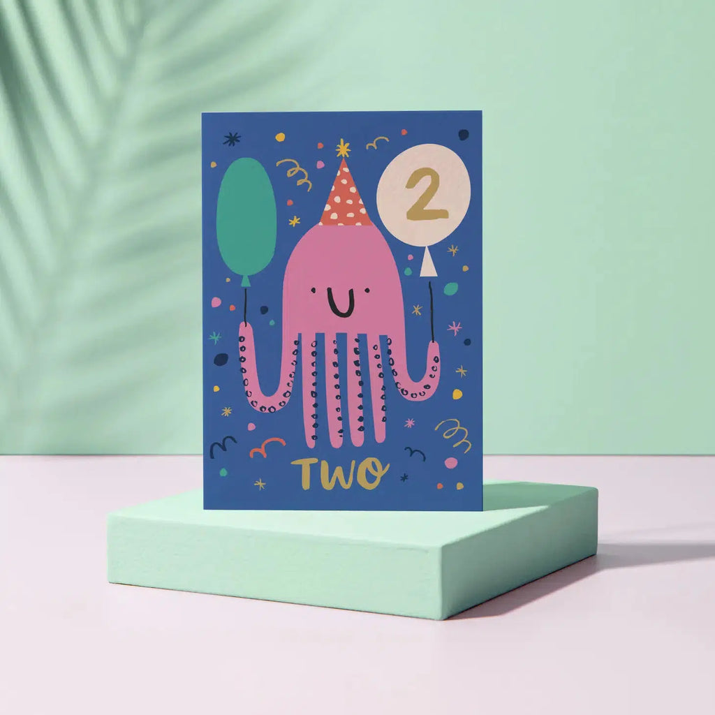 Rumble Cards - Octopus 2nd birthday card | nzweekend