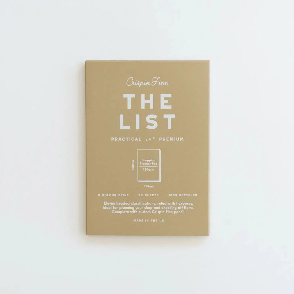 Crispin Finn - The List shopping planner notepad & pencil set | nzweekend