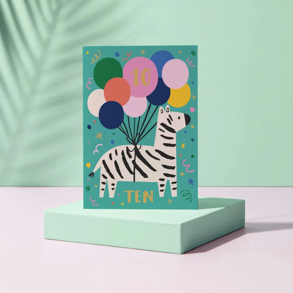 Rumble Cards - Zebra 10th birthday card | nzweekend