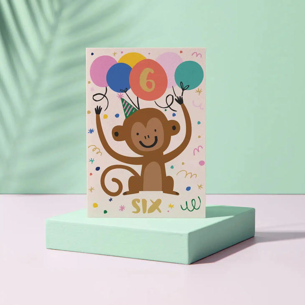 Rumble Cards - Monkey 6th birthday card | nzweekend